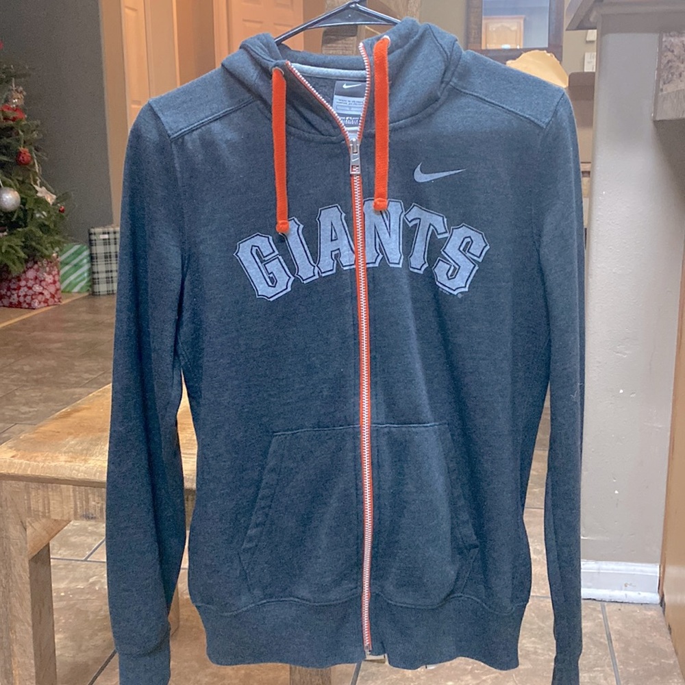 Giants hooded zip up sweatshirt